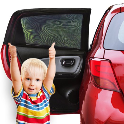 Trendgeo Car Window Sun Shades for Baby and Kids Heat and Hot Sun Glare Protection Sun Block for Infant Car Seat for Side and Back Rear Window with UV Rays Child Safety Shades 3 Pack Set 