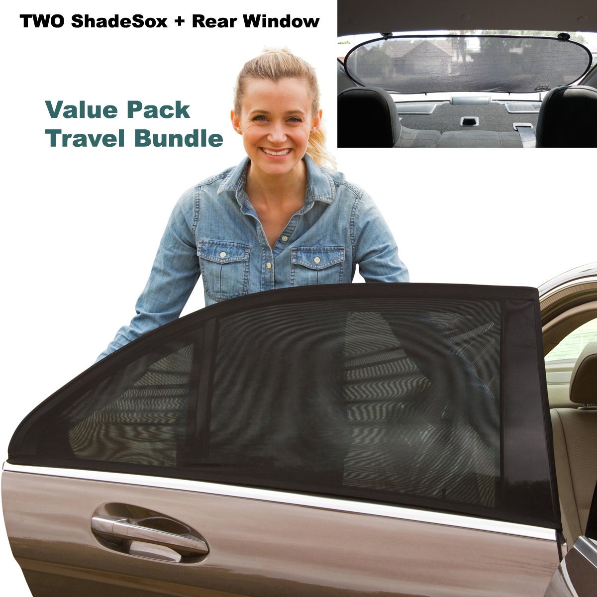 punada Car Sun Shade for Baby,Car Window Shade Roller Retractable Sunshade