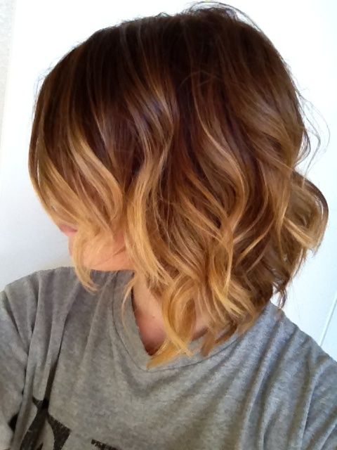 ombre-beachy-waves-for-short-hair