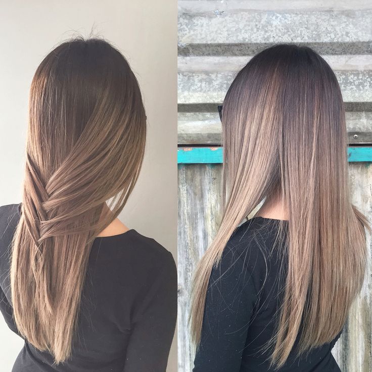 balayage on straight hair