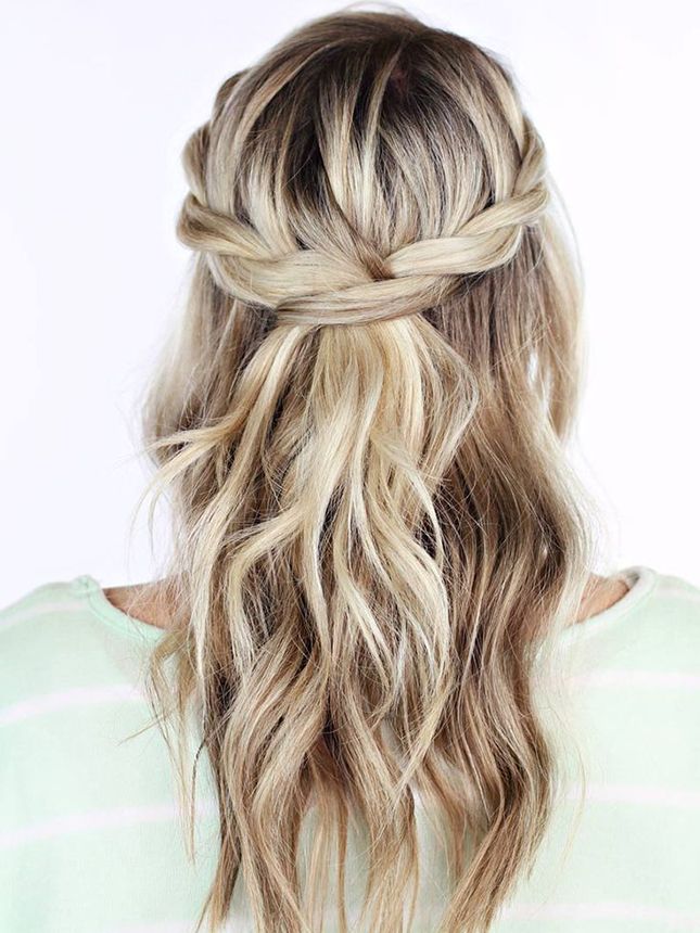 Easy Half-Up, Half-Down Hairstyles for long hair