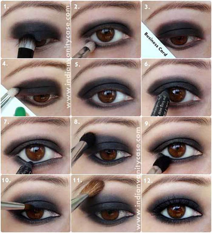 Easy Step By Step smokey eyeshadow tutorials