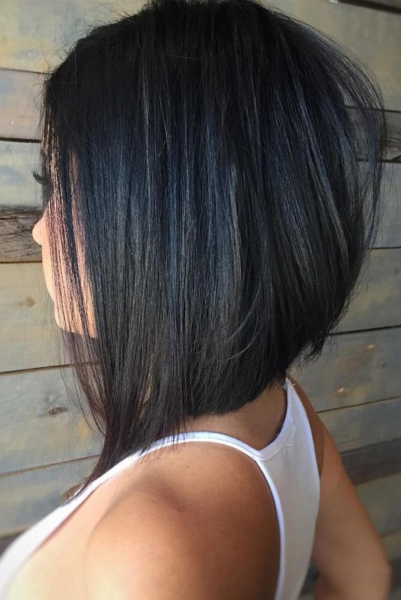 inverted bob thick hair