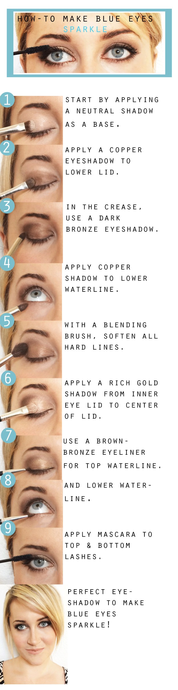 Step By Step Makeup Tutorials For Blue Eyes
