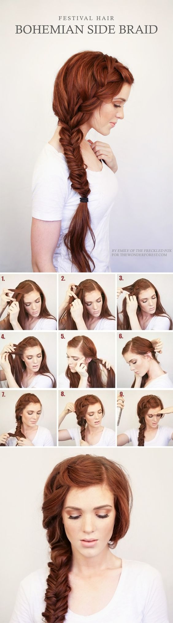 Easy Step by Step Hair Tutorials for Long, Medium and Short Hair