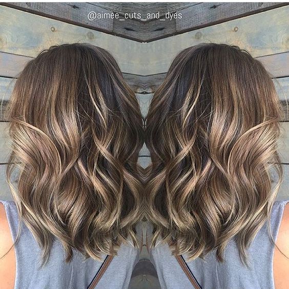 Shoulder length Balayage Hairstyles