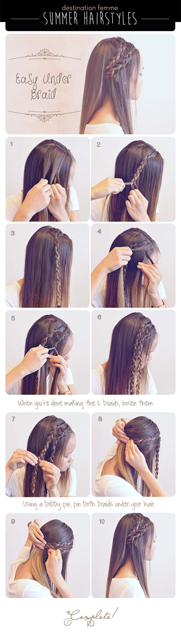 Simple Easy Step by Step Braid Tutorials