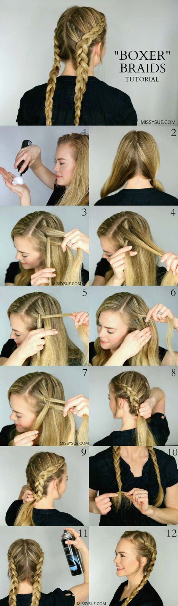 Simple Easy Step by Step Braid Tutorials