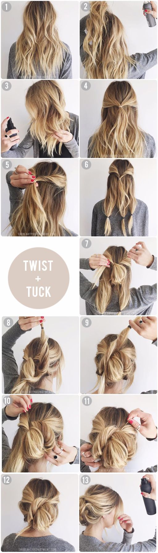 60 Easy Step by Step Hair Tutorials for Long, Medium,Short Hair - Her Style  Code