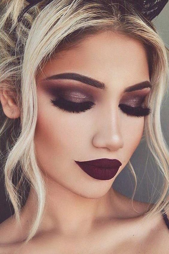 dark lipstick makeup looks