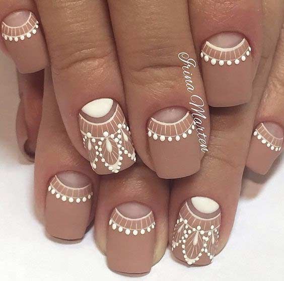 short nails, elegant nail art - SoNailicious