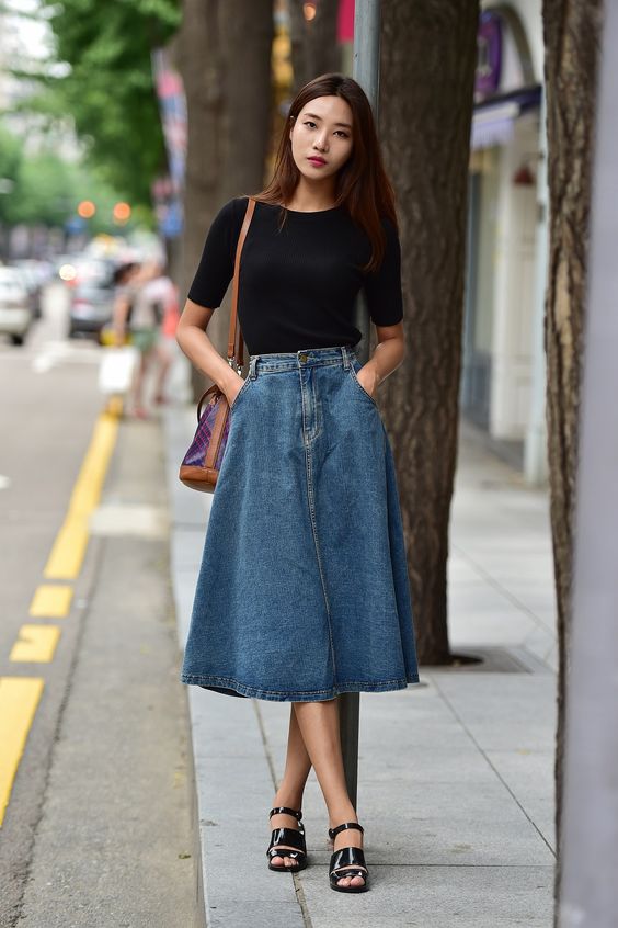 How to Wear Midi Skirts: 20 Hottest Summer /Fall Midi Skirt Outfit Ideas -  Her Style Code