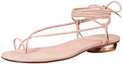 Stuart Weitzman Women's Nieta Flat Sandal, Bisque, 5 M US