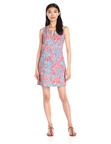 Lilly Pulitzer Women's Estrada Sheath Dress, NM Pink Sun Ray Summer Siren, Large