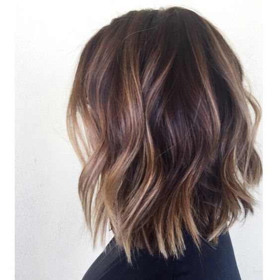 Tortoise shell wavy bob Like this cut, maybe this color but slightly lighter or more highlight