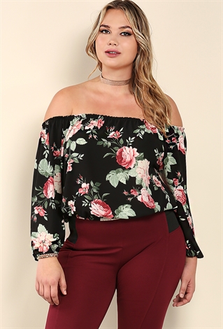 Image result for off the shoulder tops plus size