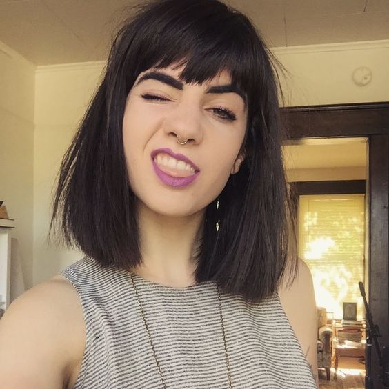 Cute chunky bangs More