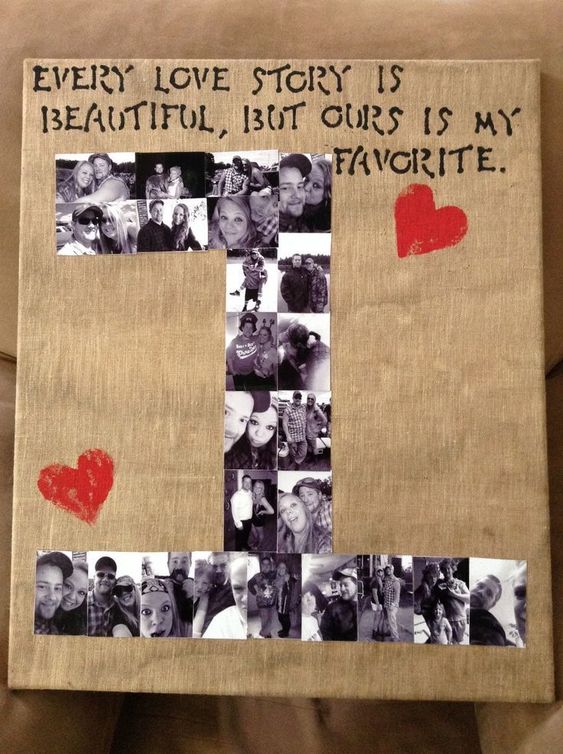 Number Photo Collage | Easy DIY Anniversary Gift Ideas for Him | Handmade Valentines Day Gifts for Him