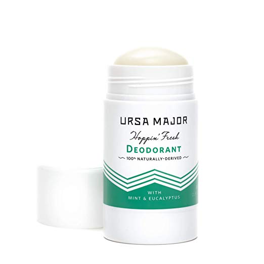 Ursa Major Natural Deodorant for Men and Women, Hoppin' Fresh, Aluminum-Free, Non-staining and Cruelty-Free, 2.9 ounces