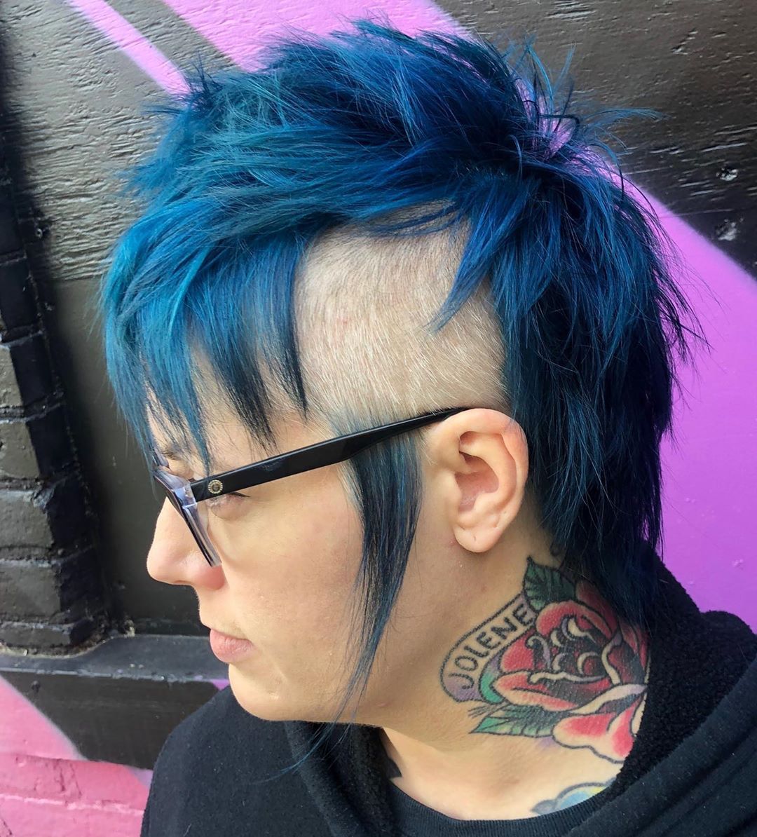 Daring fantasy blue short hairstyle