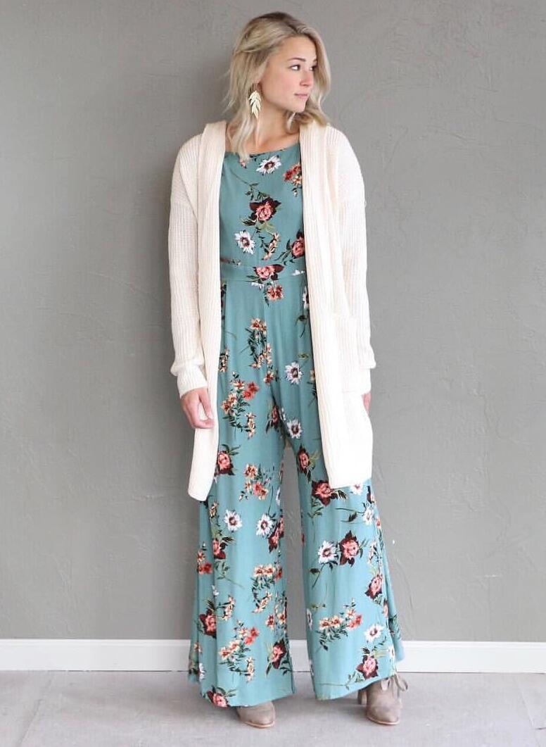 Cardigan Jumpsuit Combo