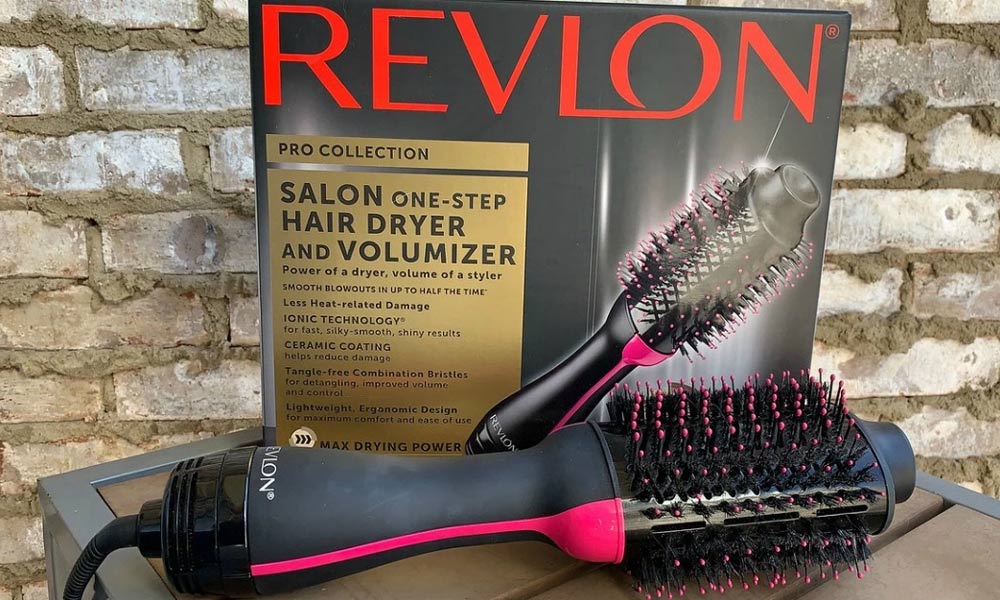 Revlon One-Step Hair Dryer And Volumizer Hot Air Brush, Blue - wide 4