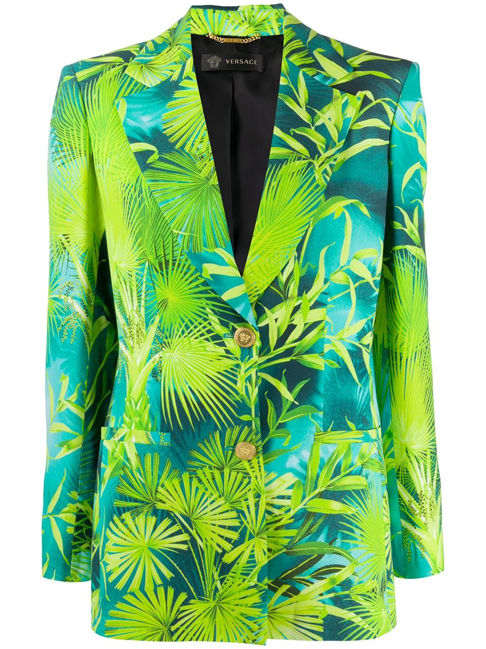 Image 1 of Versace Jungle print single-breasted blazer