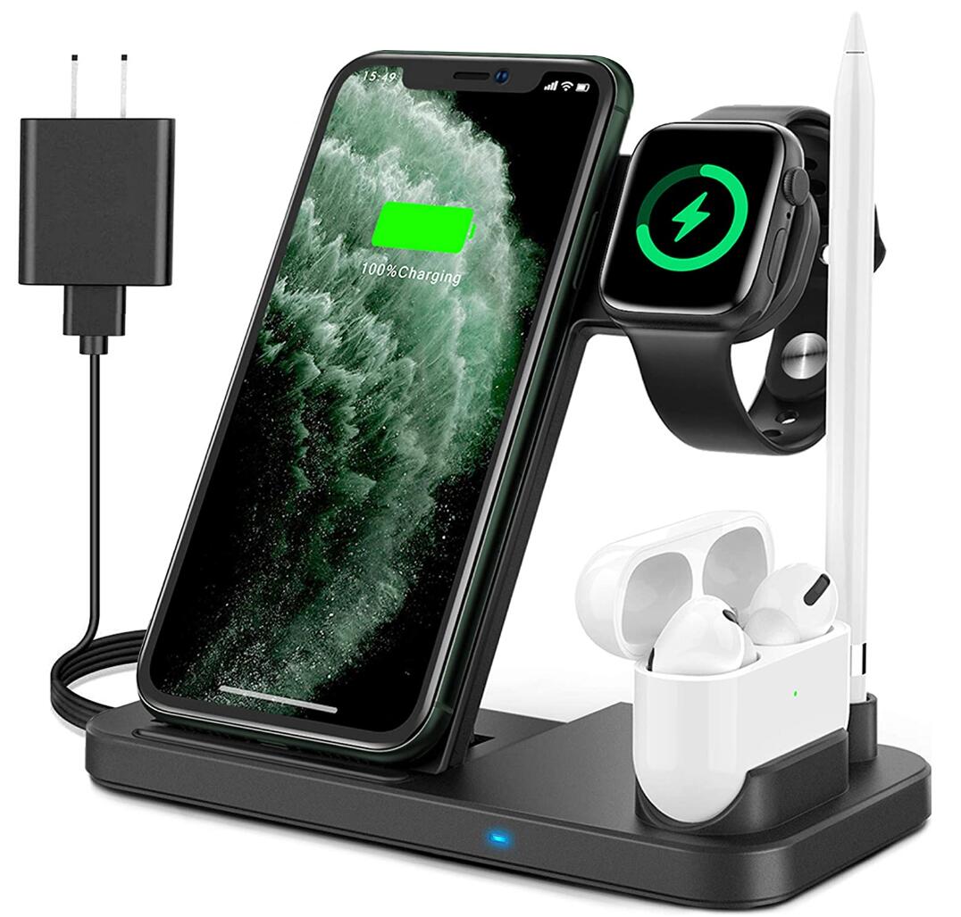 4 in 1 Wireless Charger, Fast Wireless Charging Dock Station for Apple