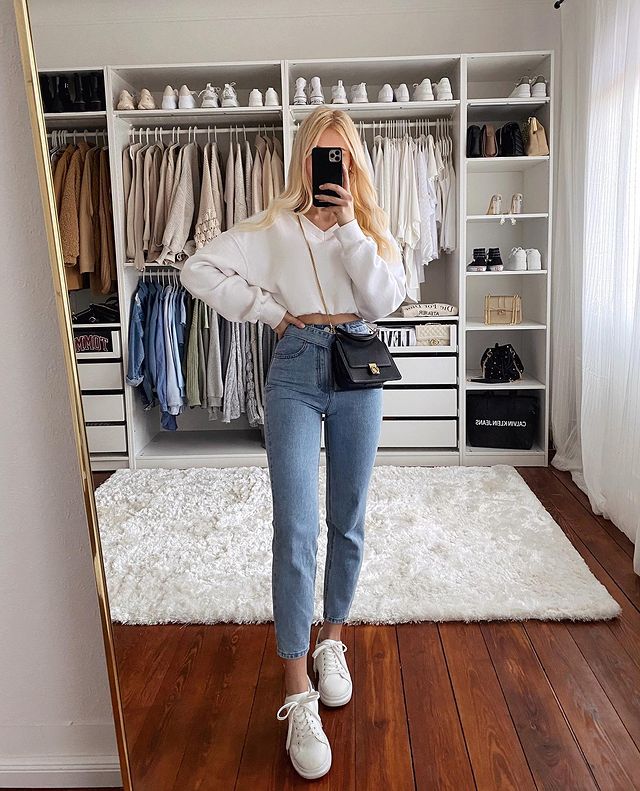 hoe Style Jeans met hoge taille - wat te dragen met HWJ?