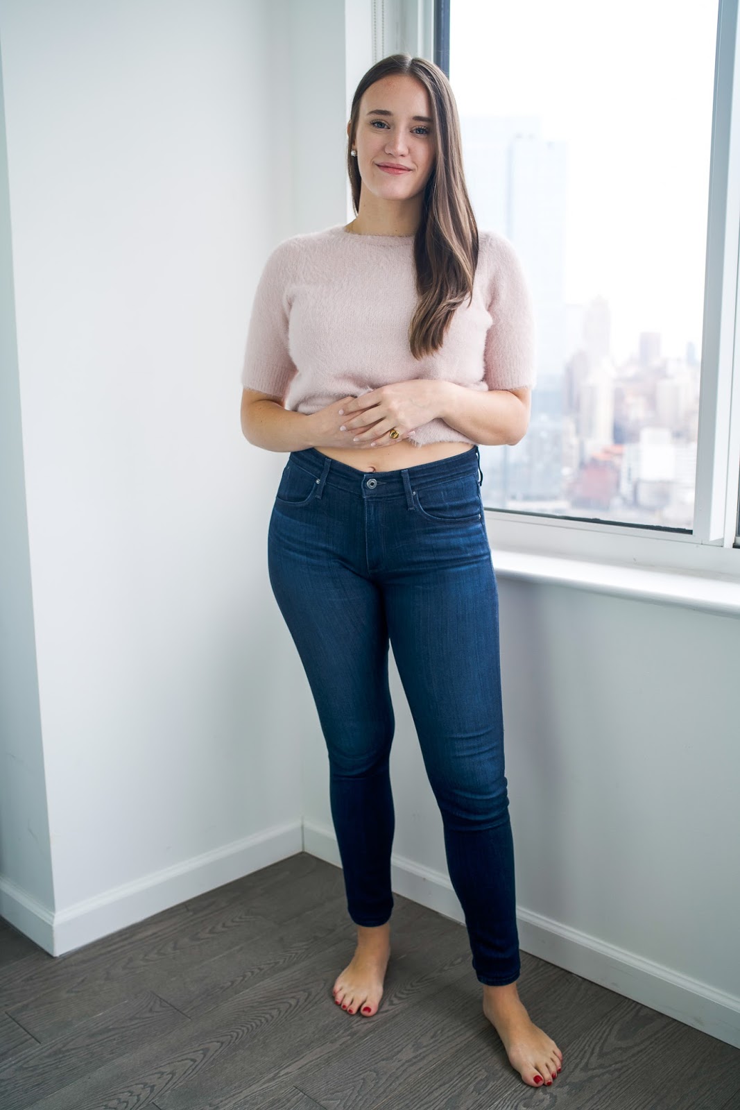 mina all-Time favorit Jeans: AG Farrah Jeans Review / New York City Fashion and Lifestyle Blog / täcker baserna