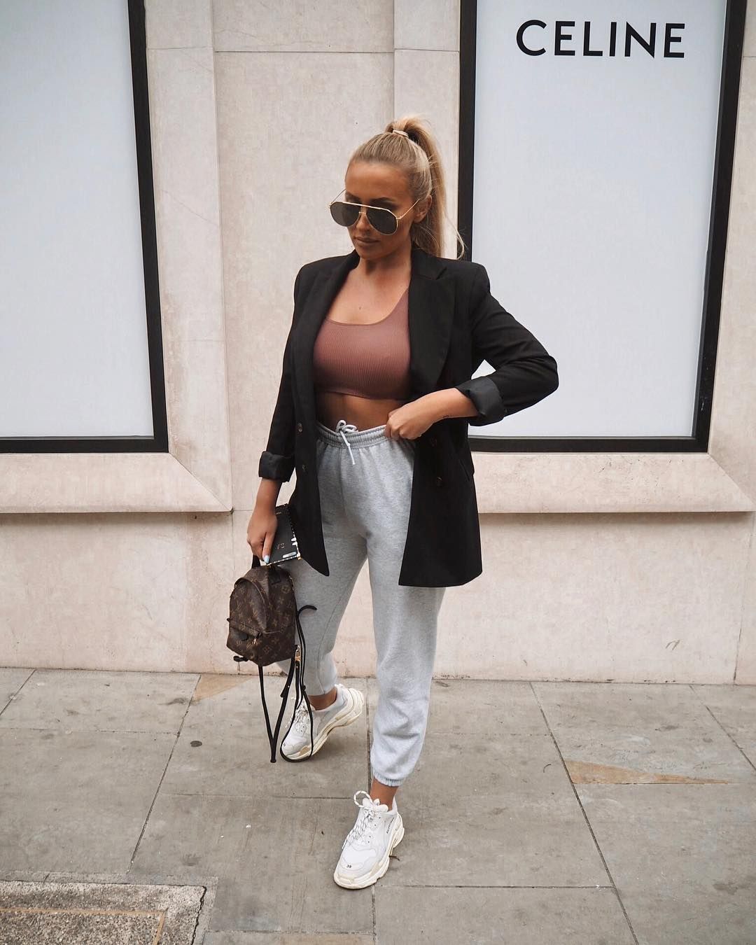SARAH ASHCROFT on Instagram: ““Maybe if I wear a blazer no one will notice that I'm actually being lazy and wearing jogg… | Fashion, Fashion outfits, Joggers outfit