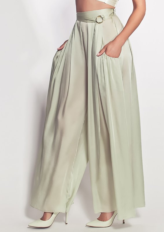 Femme Sequel Palazzo : Buy Femme Sequel Palm Palazzo Pants- Tan Brown  Online | Nykaa Fashion