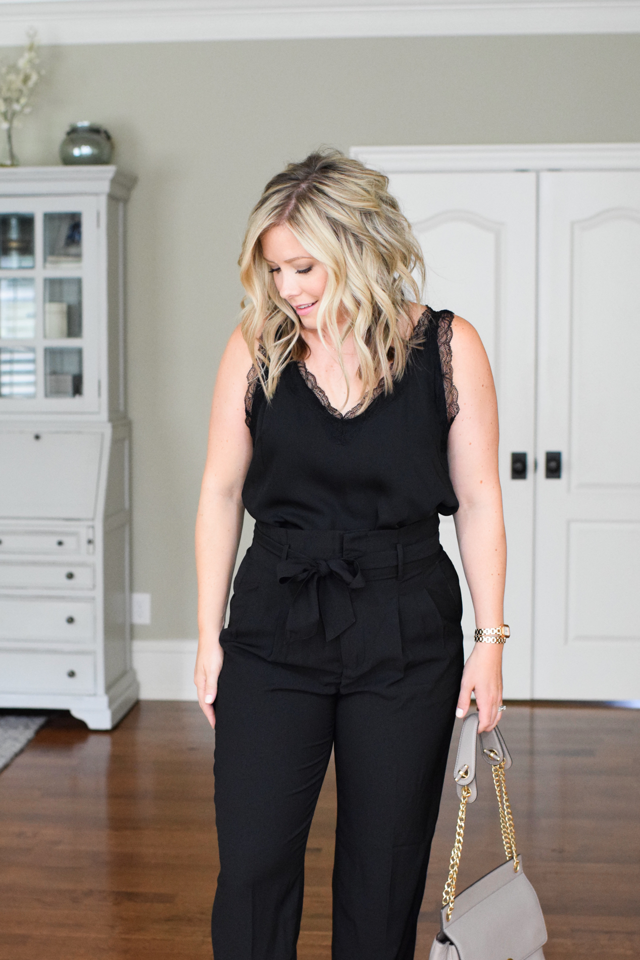 With Confidence Black Paper Bag Waist Pants  Work outfit Business casual  outfits Work outfits women