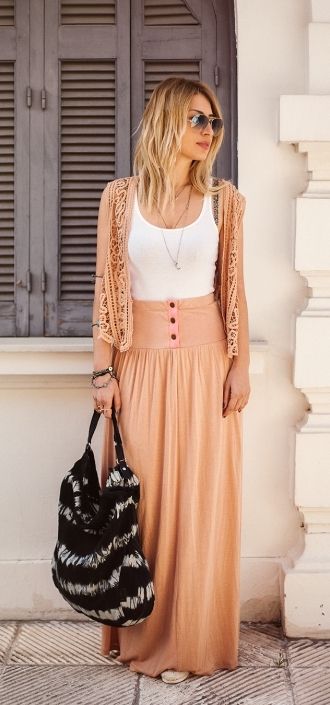 Long Skirts Done Right - Tips and Outfit Ideas - Be Modish | Long skirt outfits, Long skirt, Skirt outfits