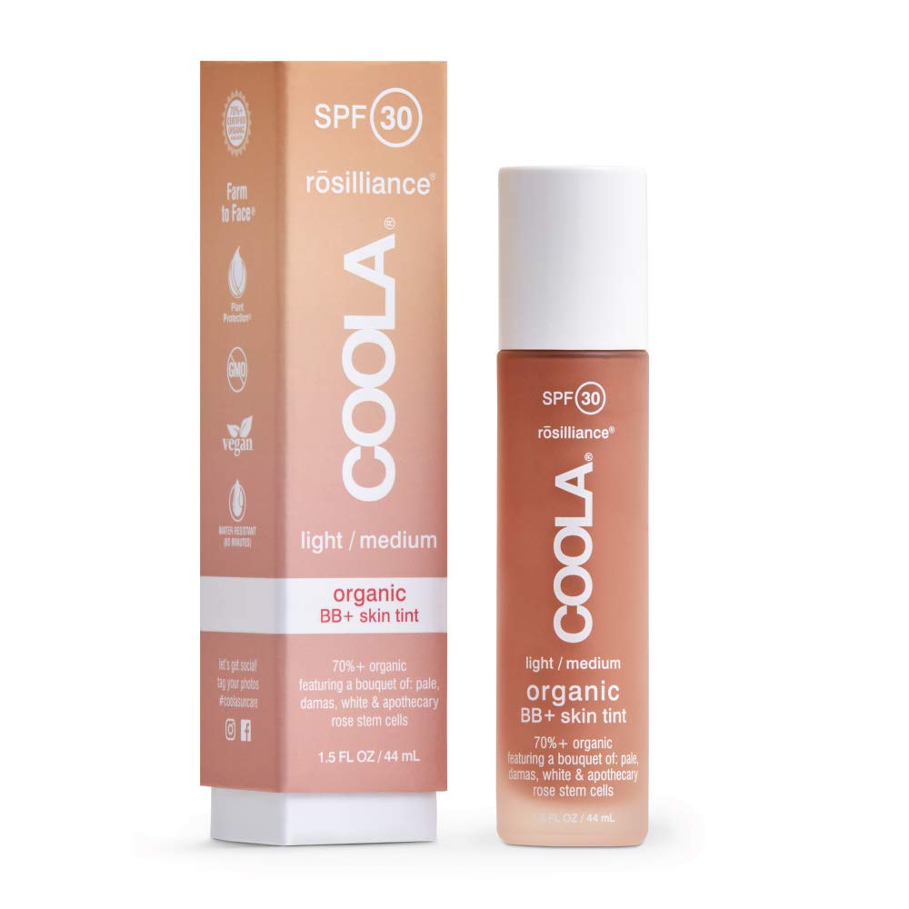 COOLA Organic Rosilliance BB+ Cream, Tinted Moisturizer Sunscreen & Skin Care, Broad Spectrum SPF 30