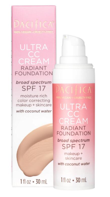 Pacifica Beauty Ultra CC Cream Radiant Foundation with Broad Spectrum SPF 17