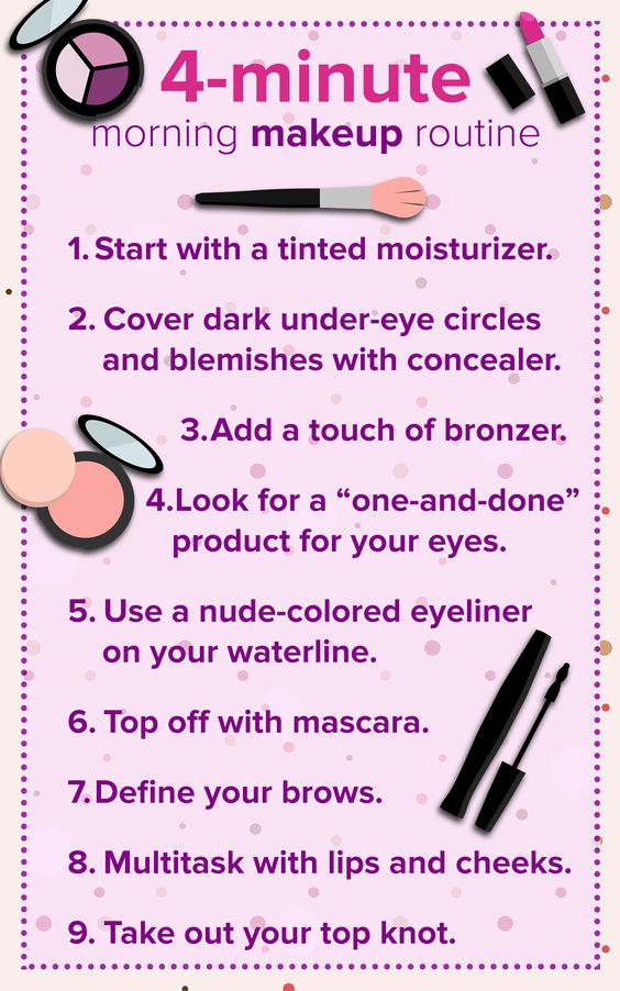 Speed up your morning beauty routine by following these tips and tricks for skincare, makeup and hair. You'll get out the door looking fabulous in less than four minutes.