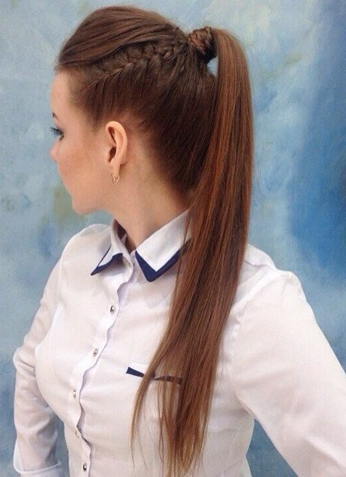 22 Cute Ponytails for Long & Medium Length Hair - Straight 