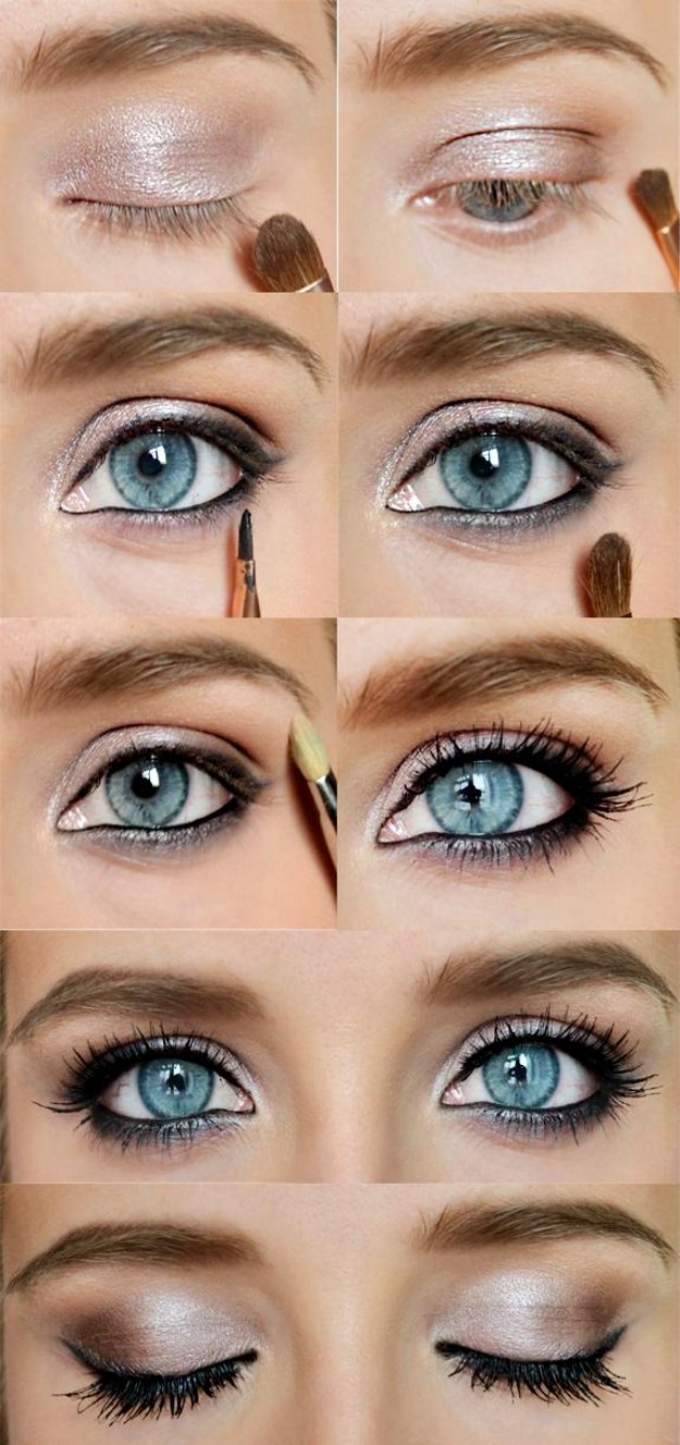 12 Easy Step By Step Makeup Tutorials For Blue Eyes Her Style Code