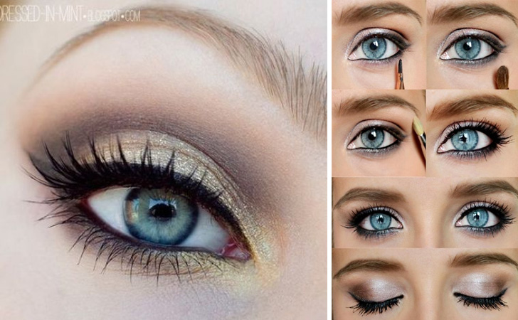 easy makeup looks for blue eyes