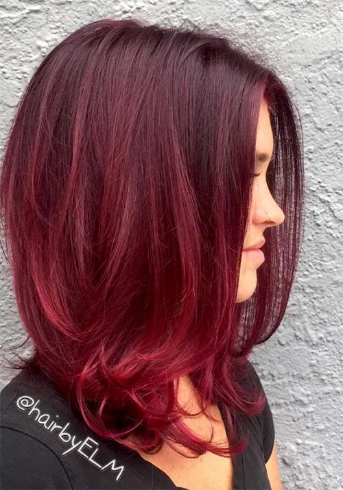 bob haircut with red hair
