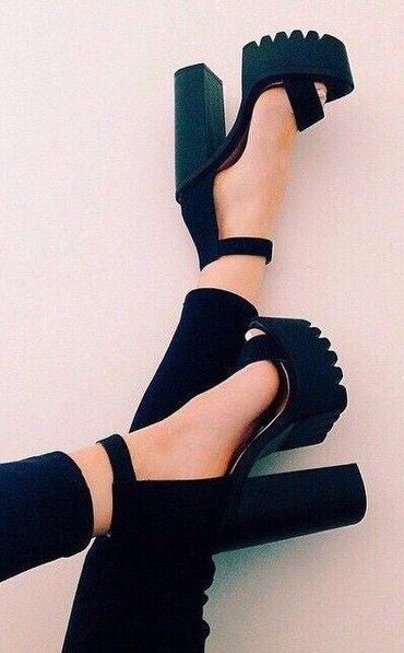 pink chunky heels with fur
