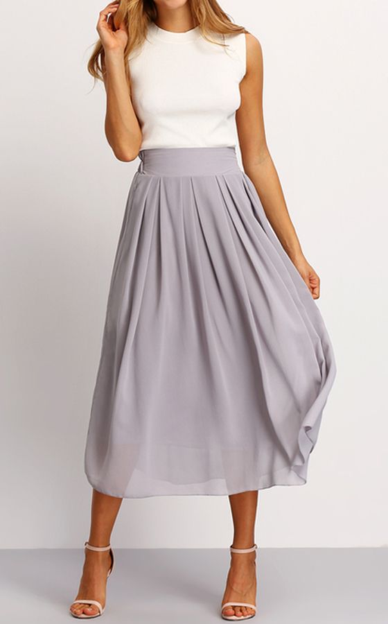 How to Wear Midi Skirts - 20 Hottest Summer /Fall Midi Skirt Outfit ...