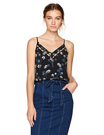 Ella moss Women's Adara Floral Tank, Black, L