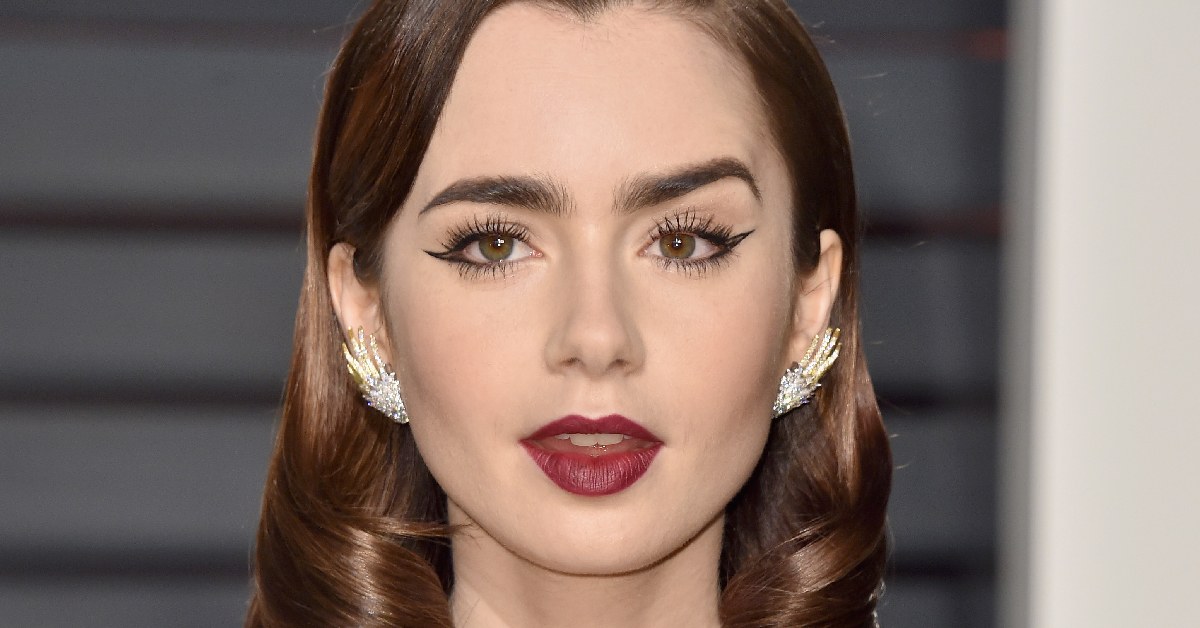 Lily Collins Wears Negative Space Eyeliner