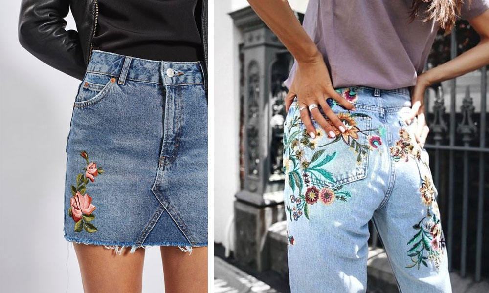 Embroidered Jeans, Denim Jackets, and Chambray Dresses to Shop Now