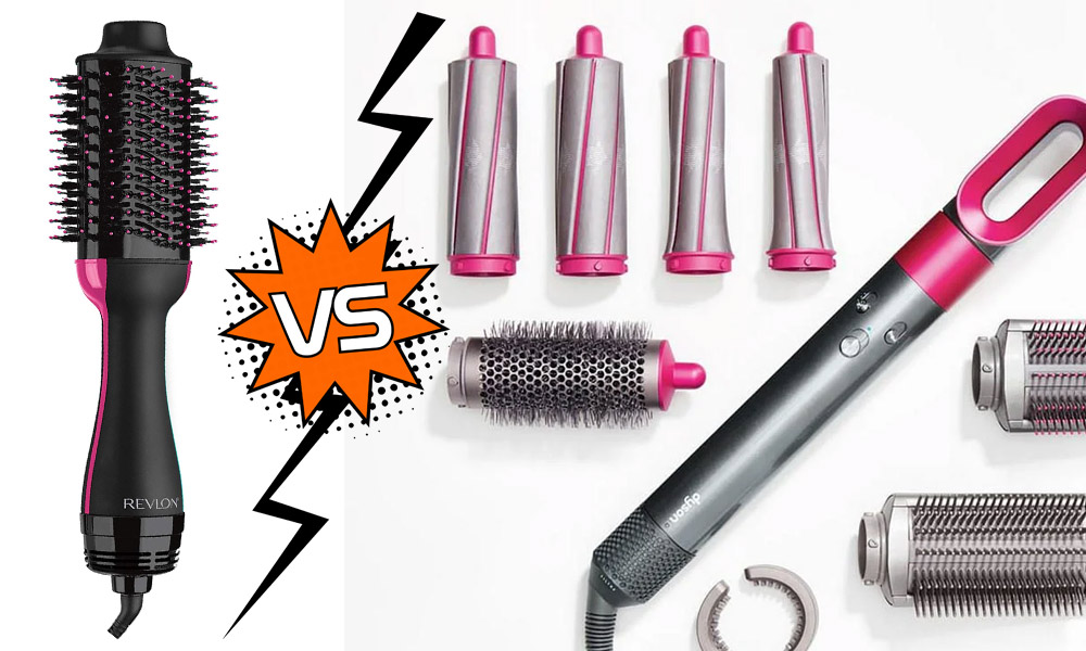 Revlon Hair Dryer Brush vs. Dyson Airwrap Complete Styler - Her Style Code