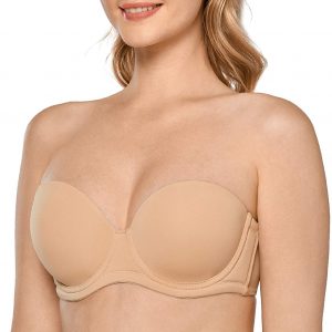 DELIMIRA - Women's Plus-size Uwire Contour Full-cover Strapless Bra