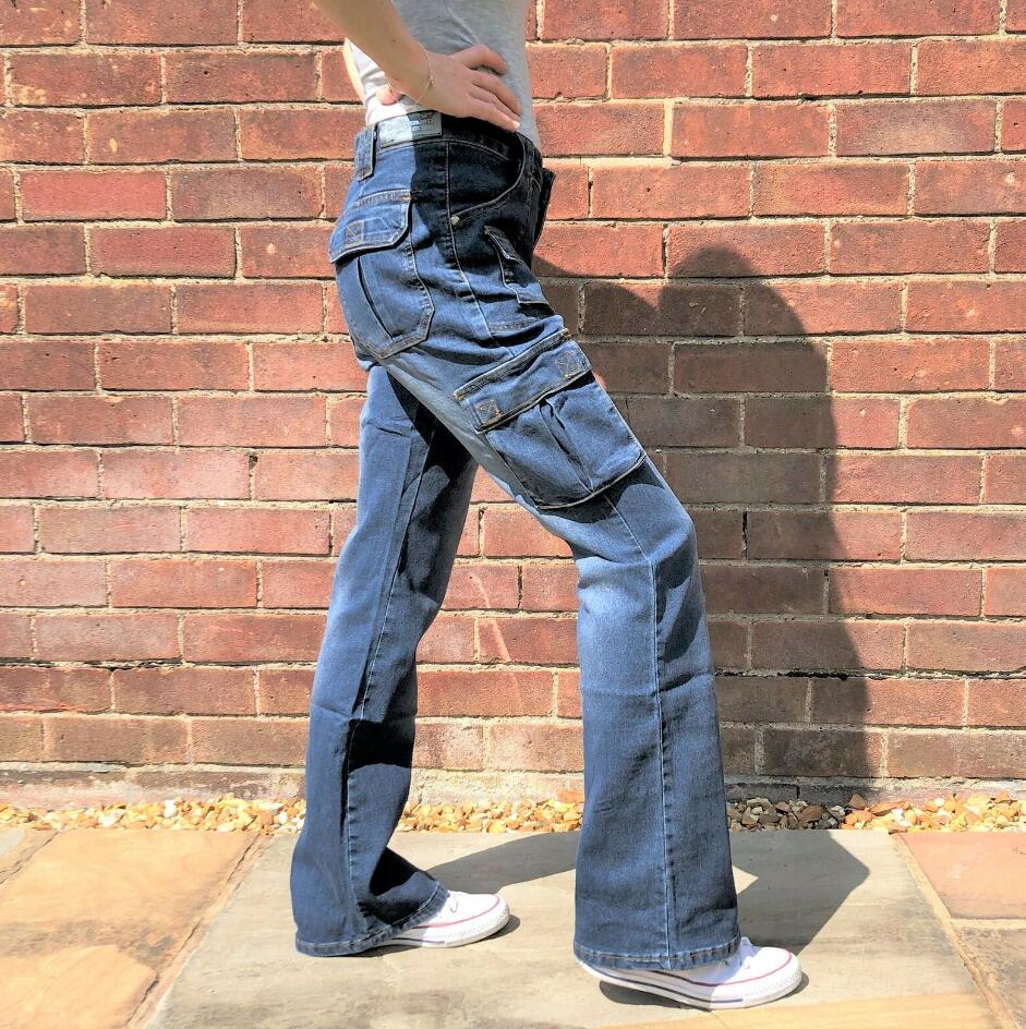  Y2K Wide-Leg Denim Jeans 