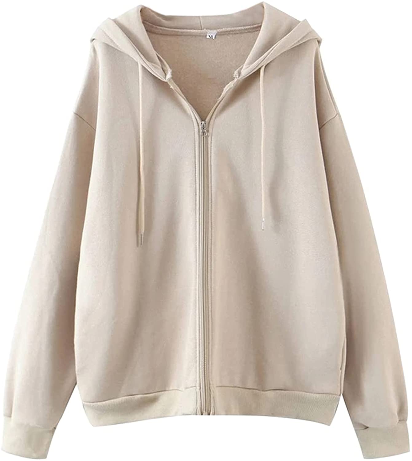 oversized zip-up hoodie for women